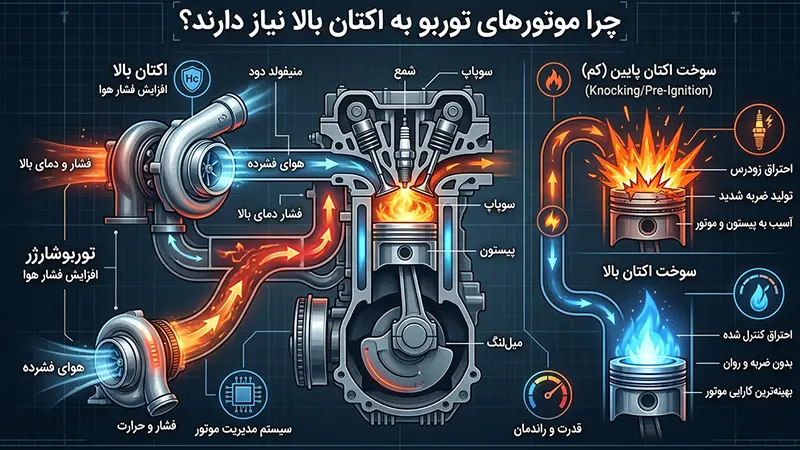 چرا موتورهای توربو به اکتان بالا نیاز دارند؟