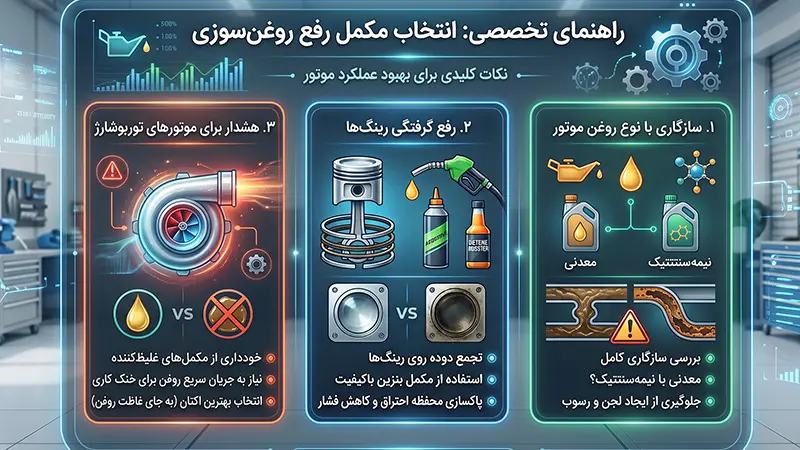 چه نکاتی در انتخاب مکمل برای رفع روغن‌سوزی مهم است؟
