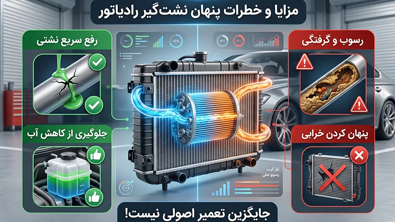 مزایا و خطرات پنهان نشت گیرهای رادیاتور