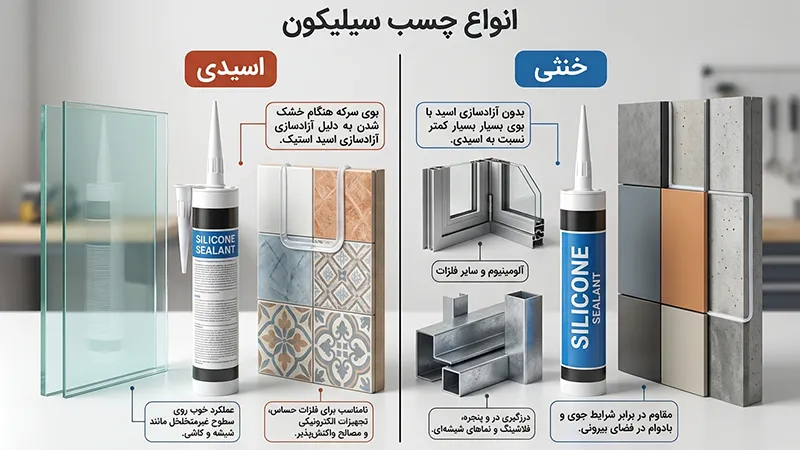 انواع چسب سیلیکون